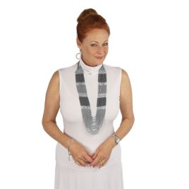 Polo Neck Sleeveless Top