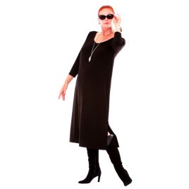3/4 Sleeve Dress - Black - Thats Me by Margo Mott