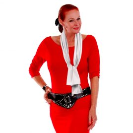 Rectangle Scarf - White - Thats Me by Margo Mott